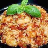 Garnelen mit Tomatenreis