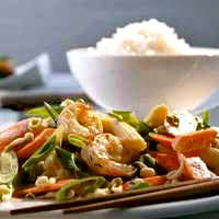 Garnelencurry mit Reis