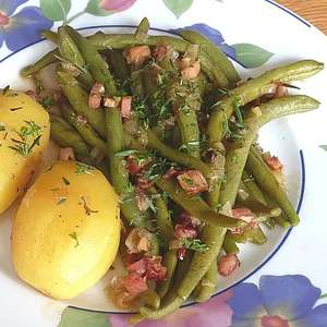 Gr&uuml;ne Bohnen mit Speck