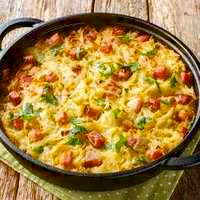 Pfannenr&ouml;sti mit Speck und Lauch